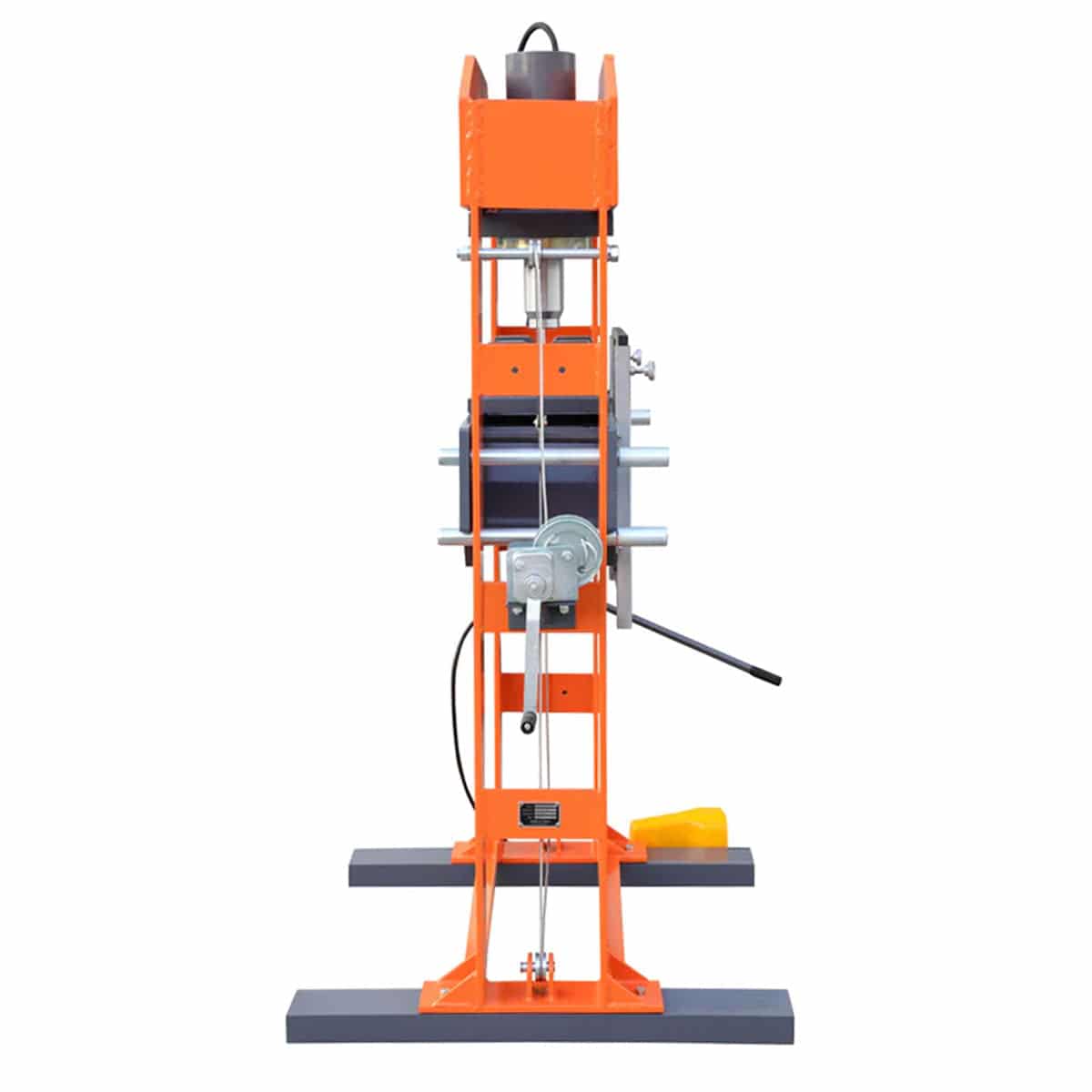 TMG Industrial 100 Ton Capacity Hydraulic Shop Press, Heavy Duty Pressing, Protective Grid Guard, Fully Welded H-Frame, Air & Manual Dual Operation, TMG-SP100