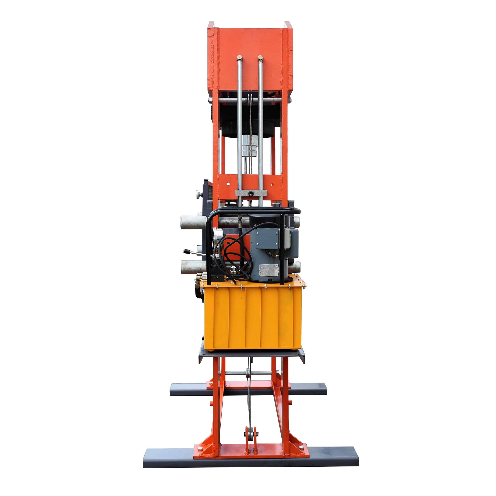 150 Ton Capacity Hydraulic Shop Press, Heavy Duty Pressing, Protective Grid Guard, Fully Welded H-Frame, TMG-SP150