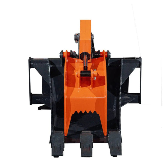 TMG Industrial Mini Skid Steer Stump Bucket Grapple, 2200-lb Grapple Capacity, Toro Style Mount Plate, TMG-SSG36