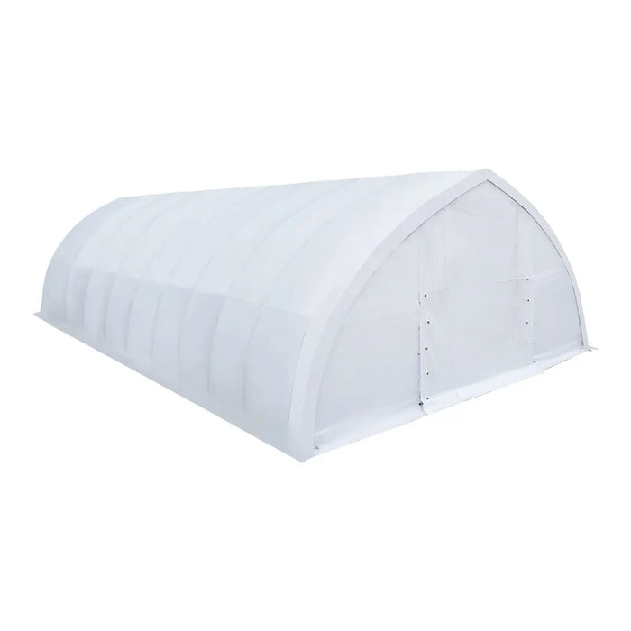 9m × 12m Peak Ceiling Storage Shelter with Heavy Duty 450 GSM PVC Cover & Drive Through Doors, TMG-ST3042V (Previously ST3040V) TMG Industrial Australia
