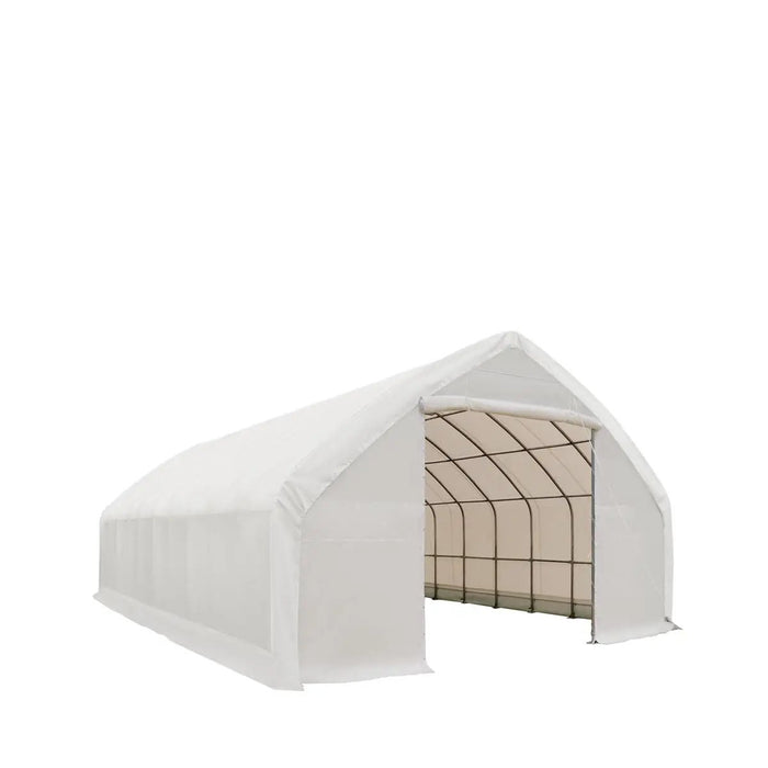 30' x 50' Straight Wall Peak Ceiling Storage Shelter with Heavy Duty 11 oz PE Cover & Drive Through Doors, TMG-ST3050E(Previously ST3050) TMG Industrial AU