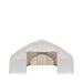TMG Industrial 30' x 70' Straight Wall Peak Ceiling Storage Shelter with Heavy Duty 17 oz PVC Cover & Drive Through Doors, TMG-ST3070V