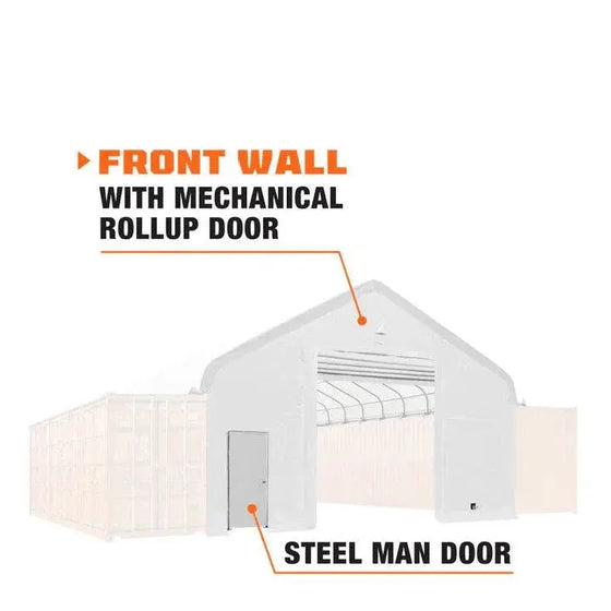 TMG Industrial Front End Wall Kit, Compatible with ST3041CE, ST3041CV and ST3041CVF container shelters installed with the standard height containers (8’6”), TMG-ST30FW8V
