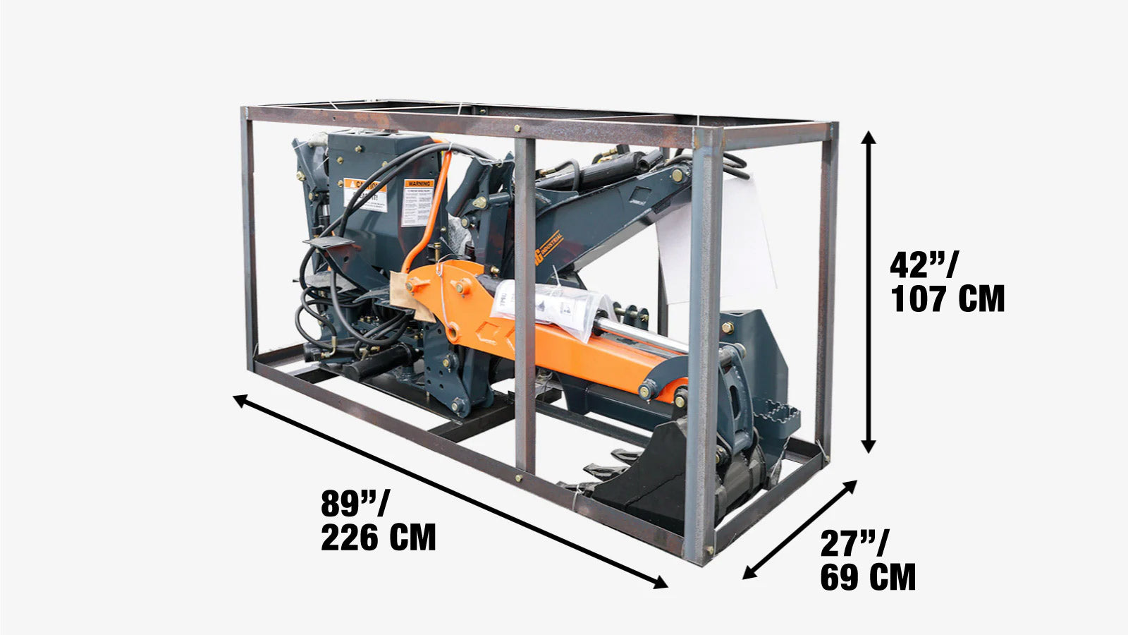 1813 mm (6’) 3-Point Hitch Swing Backhoe Attachment, Category 1, 20 - 65 HP Tractor TMG-TBH72-shipping-info-image