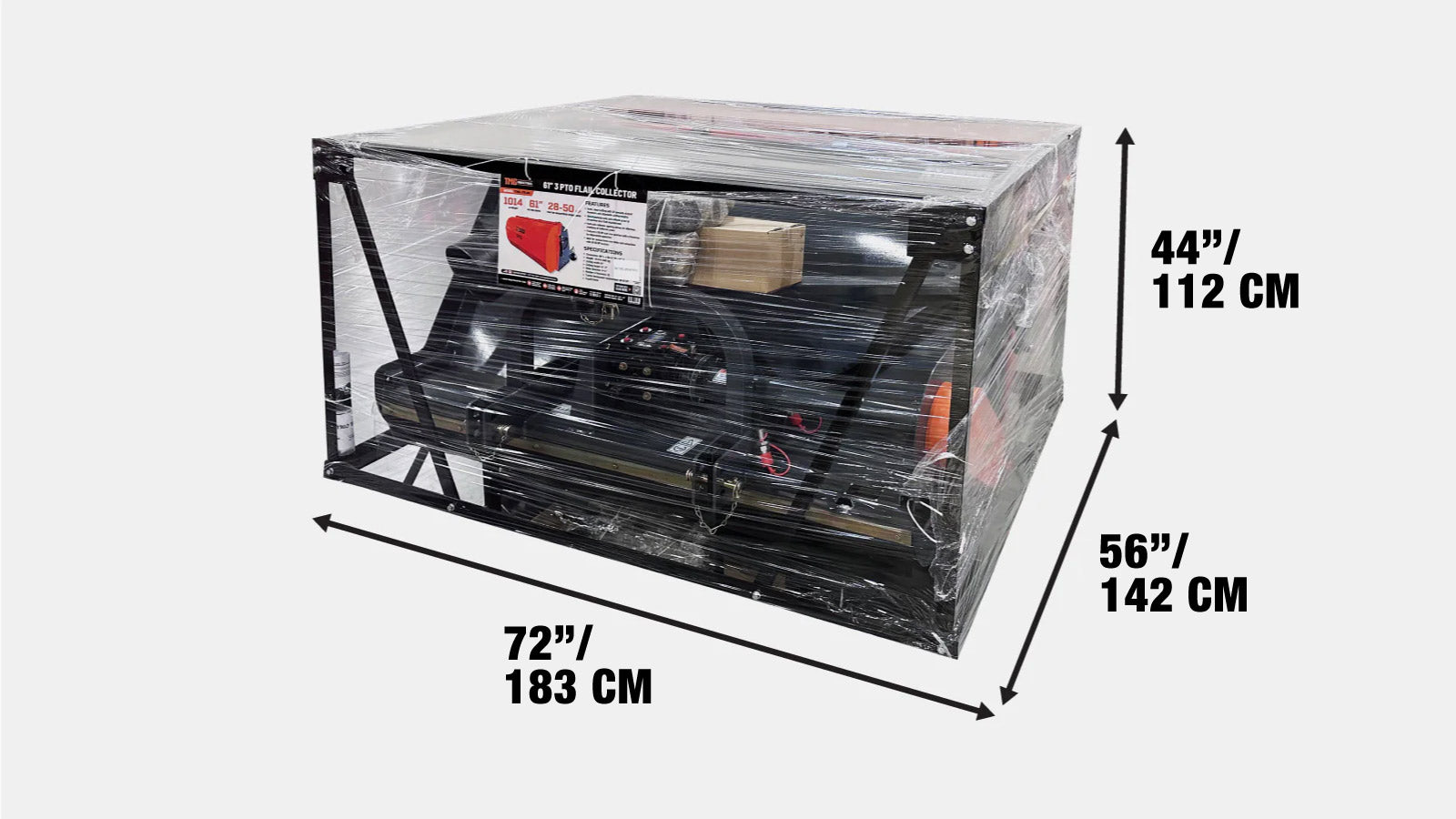 1550 mm (61″) 3-in-1 Flail Collector with Roller, Grass Collection, 28 - 50 HP Tractors, TMG-TFL60-shipping-info-image