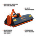 TMG Industrial 72” Flail Mower, 3-Point Hitch, 30-60 HP Tractor, PTO Drive Shaft, TMG-TFM72