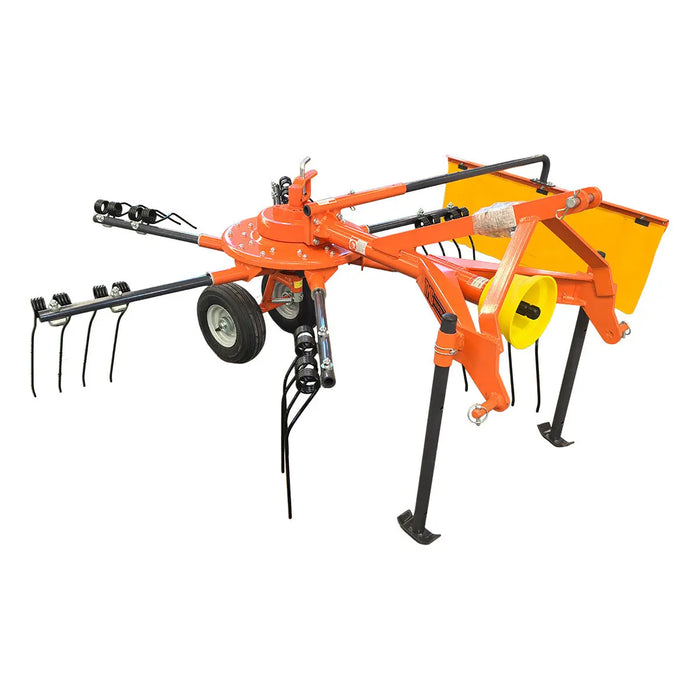 98" Hay Rake & Tedder, 12 Spring Tines, 3-Point Hitch Category 1, PTO Shaft Included, 18-50 HP Tractor, TMG-THR100 TMG Industrial CA