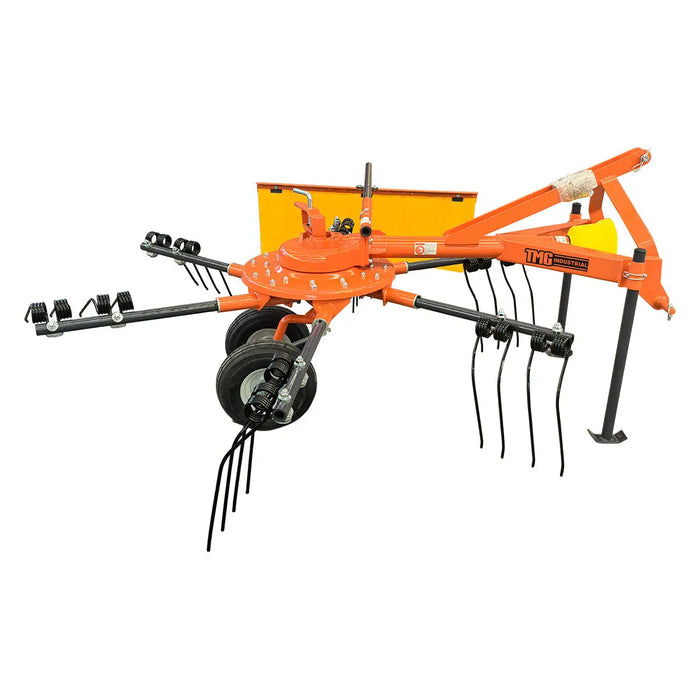 98" Hay Rake & Tedder, 12 Spring Tines, 3-Point Hitch Category 1, PTO Shaft Included, 18-50 HP Tractor, TMG-THR100 TMG Industrial CA