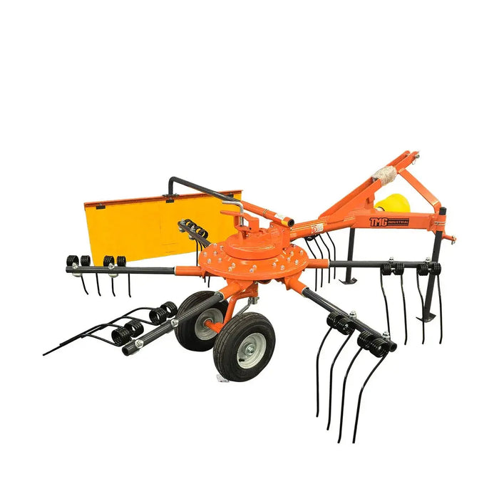98" Hay Rake & Tedder, 12 Spring Tines, 3-Point Hitch Category 1, PTO Shaft Included, 18-50 HP Tractor, TMG-THR100 TMG Industrial CA