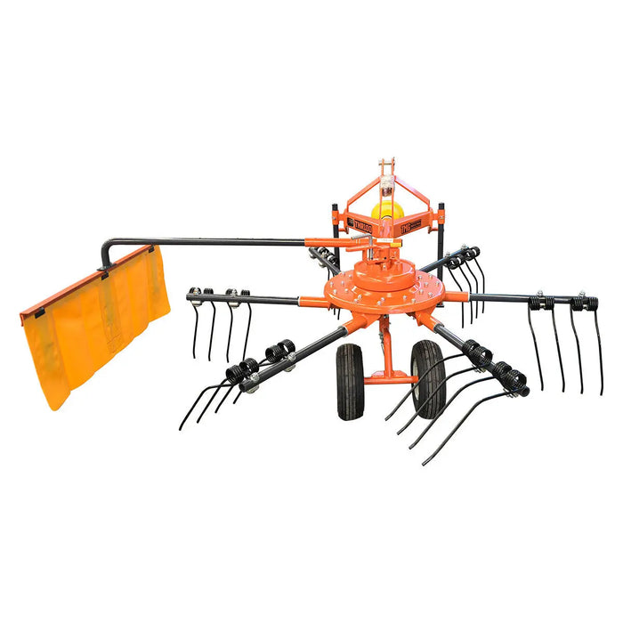 98" Hay Rake & Tedder, 12 Spring Tines, 3-Point Hitch Category 1, PTO Shaft Included, 18-50 HP Tractor, TMG-THR100 TMG Industrial CA