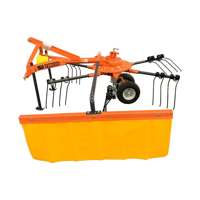 98" Hay Rake & Tedder, 12 Spring Tines, 3-Point Hitch Category 1, PTO Shaft Included, 18-50 HP Tractor, TMG-THR100 TMG Industrial CA