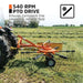 98" Hay Rake & Tedder, 12 Spring Tines, 3-Point Hitch Category 1, PTO Shaft Included, 18-50 HP Tractor, TMG-THR100 TMG Industrial CA