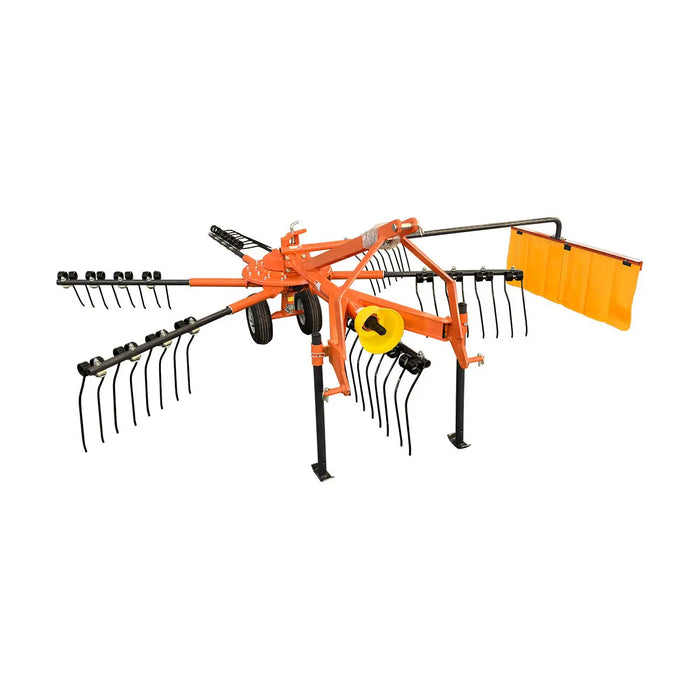 118" Hay Rake & Tedder, 24 Spring Tines, 3-Point Hitch Category 1, PTO Shaft Included, 25-50 HP Tractor, TMG-THR120 TMG Industrial CA
