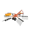 2997 mm Hay Rake & Tedder, 24 Spring Tines, 3-Point Hitch Category 1, PTO Shaft Included, 25-50 HP Tractor, TMG-THR120