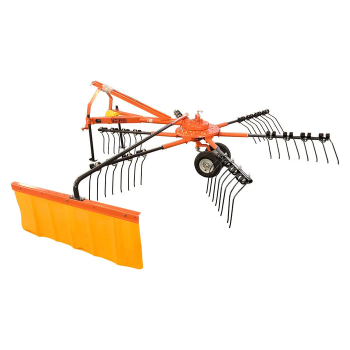 118" Hay Rake & Tedder, 24 Spring Tines, 3-Point Hitch Category 1, PTO Shaft Included, 25-50 HP Tractor, TMG-THR120 TMG Industrial CA