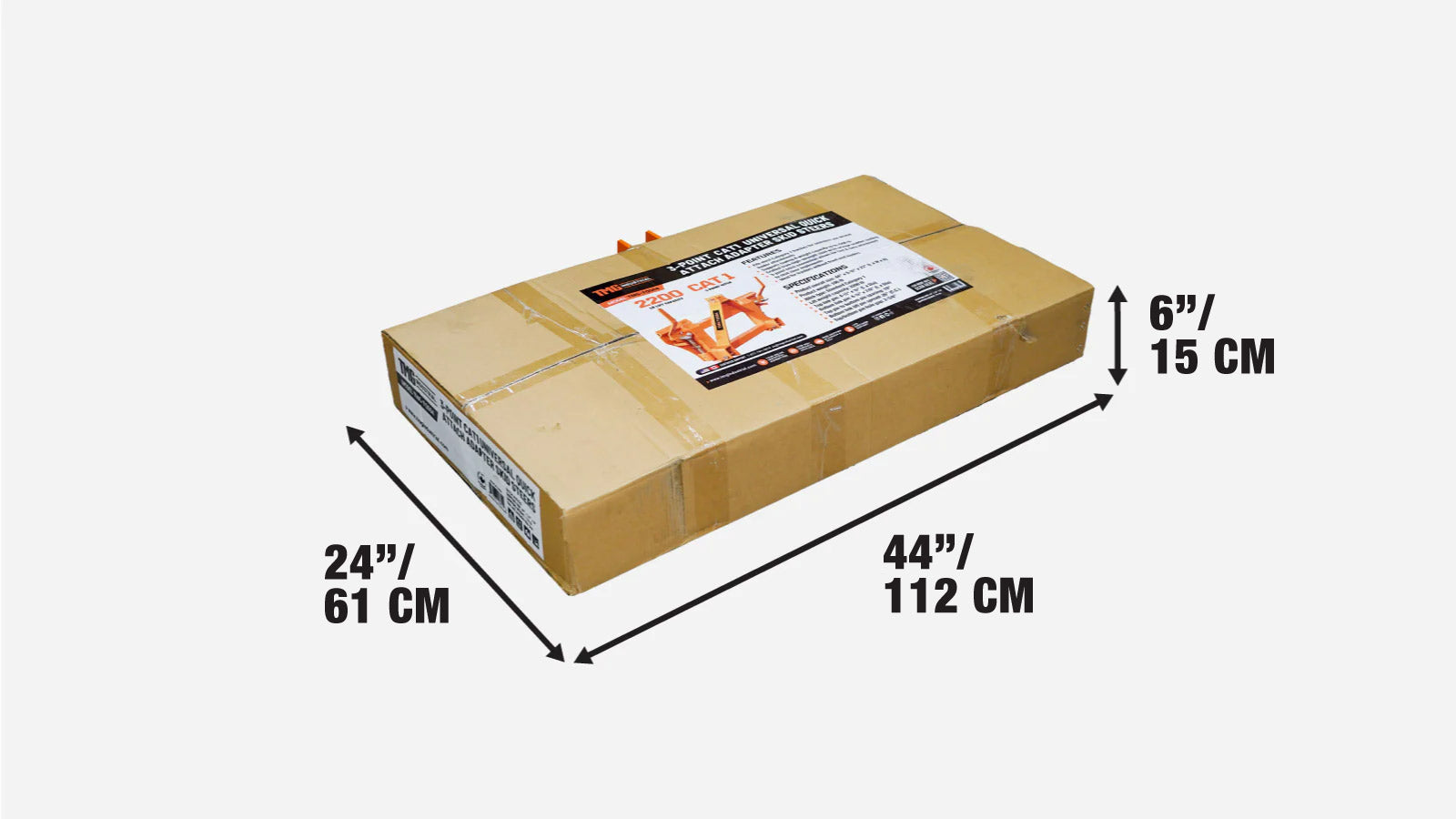 3Point CAT 1 to Universal QuickAttach Adapter, Skid Steers, 998 kg (2200 lb) Capacity, TMGTQS04-shipping-info-image