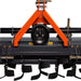 TMG Industrial 70” 3-Point Hitch Rotary Tiller, 35-55 HP Tractor, 6” Tilling Depth, PTO Shaft Included, Category 1 & 2 Hookup, TMG-RT175
