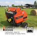 20" x 27" Round Hay Baler, Net Wrap, 3-Point Hitch, Category 1, PTO Shaft Included, 15-50 HP Tractor, TMG-TRB50N TMG Industrial CA