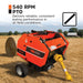 20" x 27" Round Hay Baler, Twine Bind, 3-Point Hitch, Category 1, PTO Shaft Included, 15 - 50 HP Tractor, TMG-TRB50 TMG Industrial CA