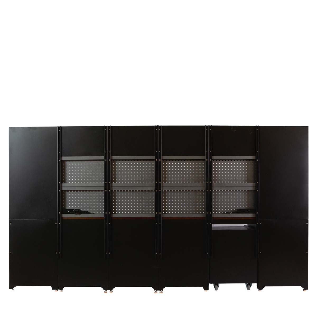 TMG Industrial 12’ Extreme-Duty Steel Garage Tool Chest w/Pegboard, Power Outlets, USB Port, Magnetic Motion LED Lamps, Cabinets & Roll-Out Tool Chest, TMG-WBM12