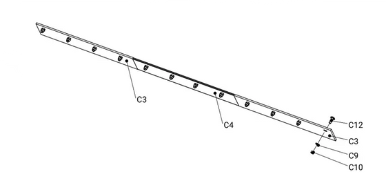 TMG-TSP72-C3/C4 Blades Set, Pack of 3, Hardware Included