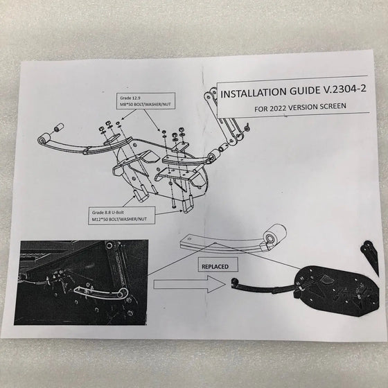 TMG-RSV70G-12-10 REAR LEAF SPRING SINGLE BOLT SETUP (V.2304-2)