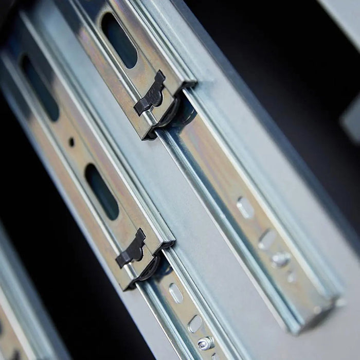 Pro Series 7-Ft 17-Drawer Workbench with Stainless Steel Top, Ball Bearing Double Slides & Casters, TMG-WB717