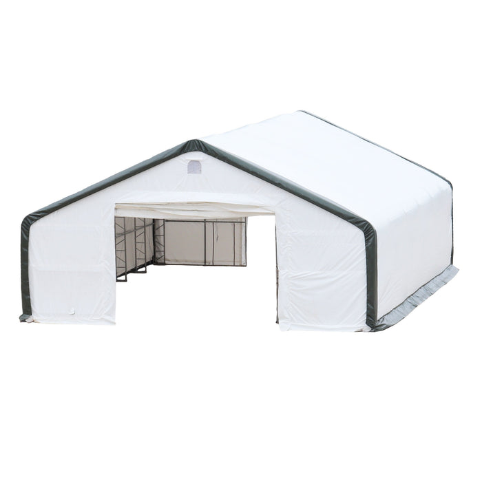 TMG-DT4060 40' x 60' Dual Truss Storage Shelter with Heavy Duty 21oz PVC Fabric
