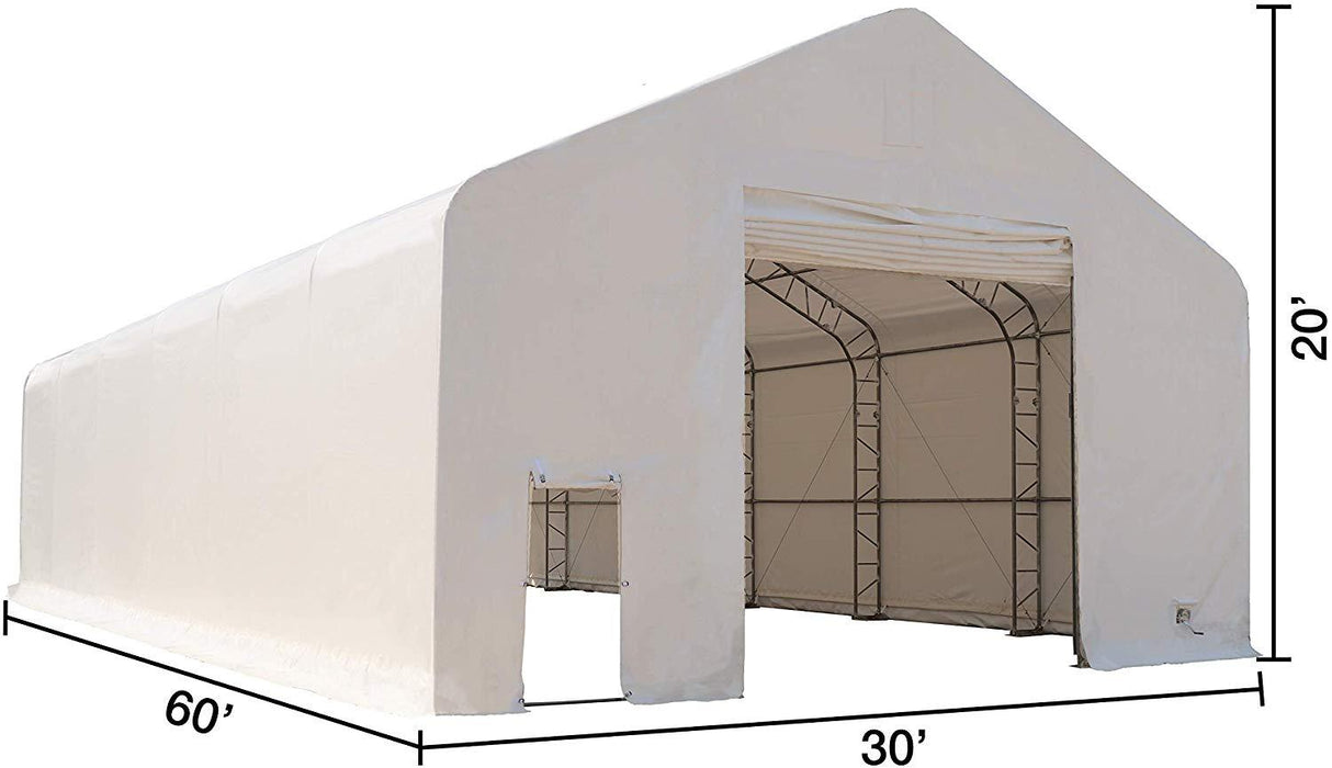 30' x 60' Dual Truss Prefab Shelter with Heavy Duty 17oz PVC Fabric