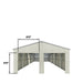 TMG Industrial 25’ x 33’ Double Garage Metal Barn Shed with Side Entry Door, 825 Sq-Ft Floor Space, 9’8” Eave Height, 27 GA Metal, Skylights, 4/12 Roof Pitch, TMG-MS2533