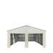 TMG Industrial 25’ x 25’ Double Garage Metal Barn Shed with Side Entry Door, 625 Sq-Ft Floor Space, 9’8” Eave Height, 27 GA Metal, Skylights, 4/12 Roof Pitch, TMG-MS2525