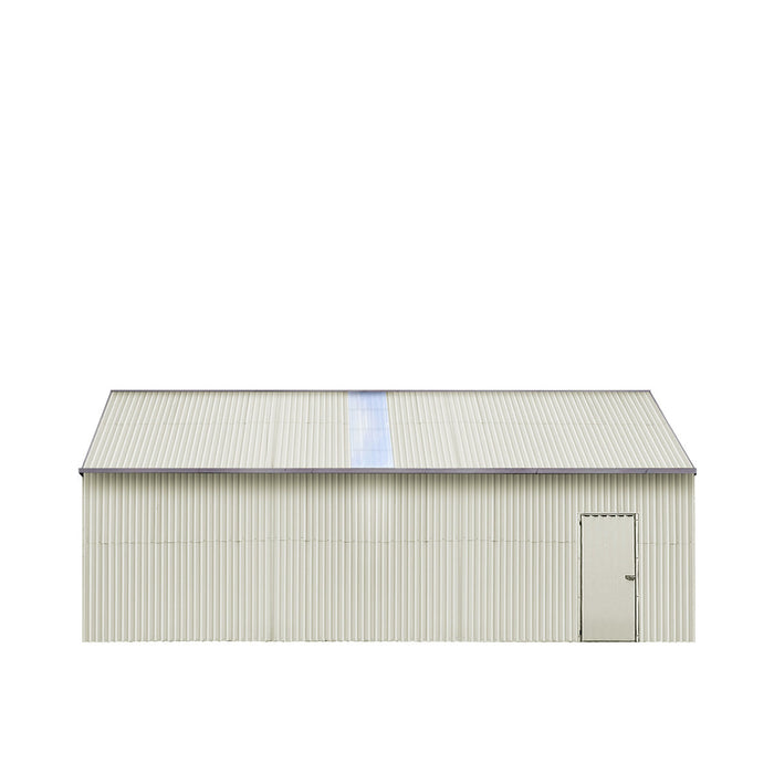 TMG Industrial 25’ x 41’ Double Garage Metal Barn Shed with Side Entry Door, 1025 Sq-Ft Floor Space, 9’8” Eave Height, 27 GA Metal, Skylights, 4/12 Roof Pitch, TMG-MS2541