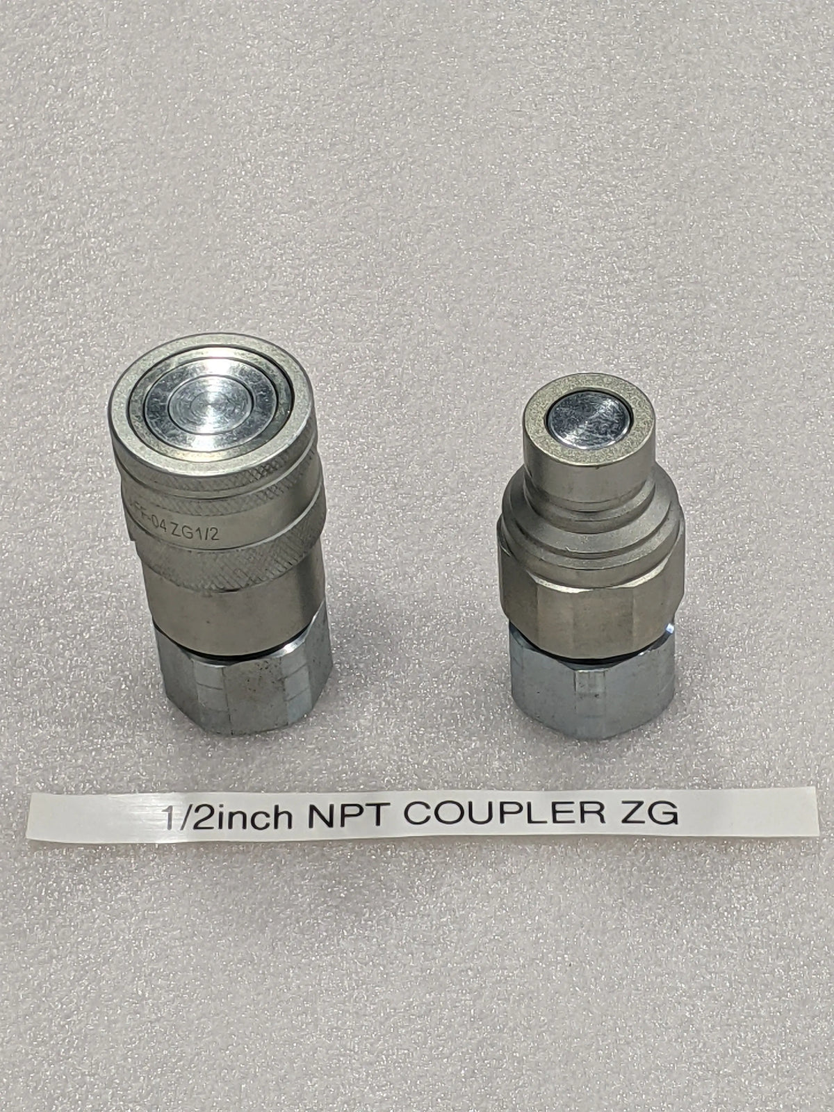 TMG-RG72 Skid Steer Hydraulic Quick Connect 1/2" Flat Face Coupler (NPT)