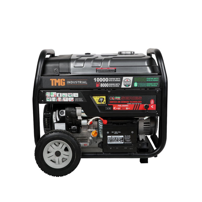 10000-Watt Dual Fuel Generator (Gas Or LPG) With Electric Start