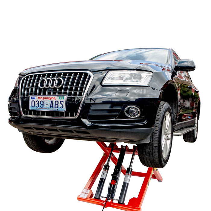 TMG Industrial Mid-Rise Portable Automotive Scissor Lift, 6000 lb Lift Capacity, 48” Lift Height, Single-Point Lock Release, TMG-ALS61