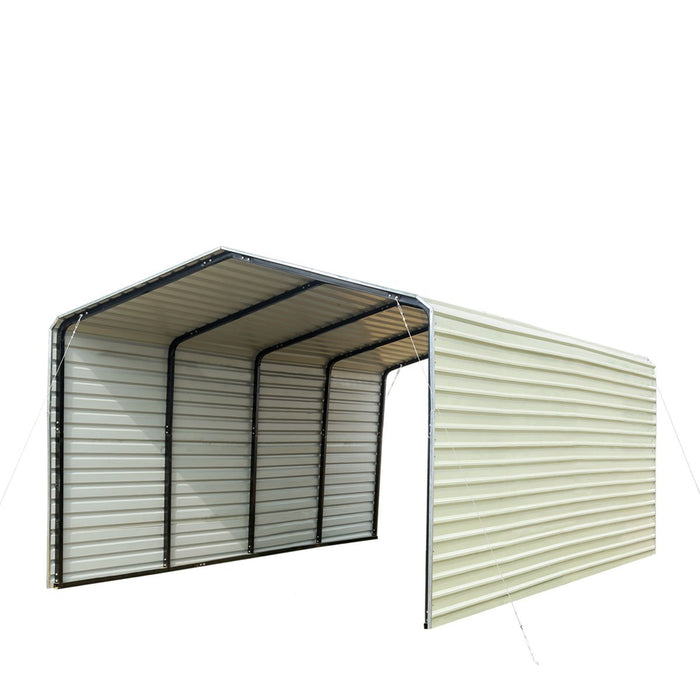 TMG-CP1220F 12' x 20' All-Steel Carport with Enclosed Sides