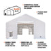 TMG Industrial 30' x 80' Dual Truss Storage Shelter with Heavy Duty 17 oz PVC Cover & Drive Through Doors, TMG-DT3081
