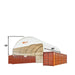 TMG Industrial 40' x 40' Dual Truss Container Shelter with Heavy Duty 21 oz PVC Cover, Enclosed End Wall & Front Drop, TMG-DT4041CF (DT4040CF)