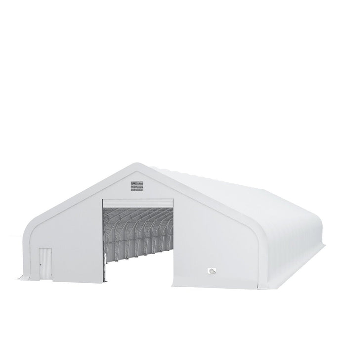 TMG-DT50150 Pro Series 50' x 150' Dual Truss Storage Shelter with Heavy Duty 32oz PVC Fabric