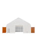 TMG Industrial Pro Series 50' x 40' Fully Enclosed Dual Truss Container Shelter with Heavy Duty 32 oz PVC Cover, Front Wall and Back Wall, TMG-DT5040CG