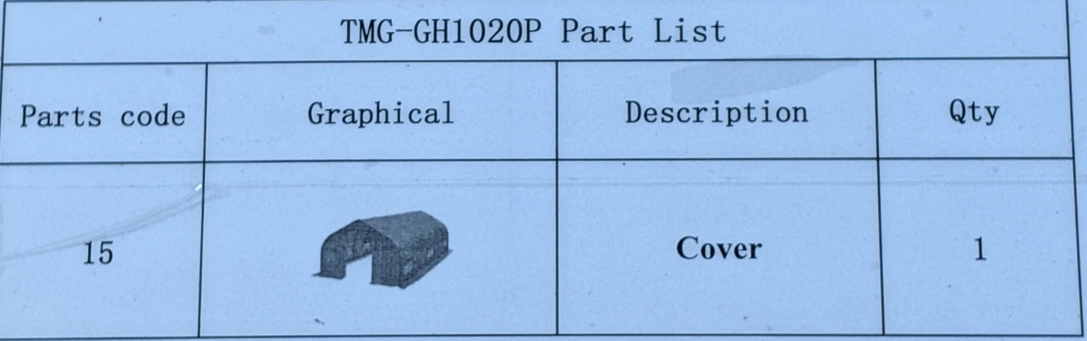 TMG-GH1020P-15 Green leno tarp cover