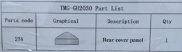 TMG-GH2020-23A Rear panel cover
