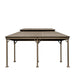TMG Industrial 10’ x 20’ Hardtop, Double Tier Steel Roof Patio Gazebo, Mosquito Nets & Curtains Included, TMG-LGZ21