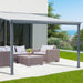 TMG Industrial 10’ x 10’ Aluminum Patio Cover with Clear Panels, TMG-LPC10