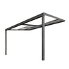 TMG Industrial 10' x 13' Sliding Roof Aluminum Patio Cover with Grey Panels, TMG-LPC13