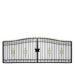 TMG Industrial 212-ft Bi-Parting Ornamental Wrought Iron Gate & Fence Panels Combo Pack, All Steel, Powder Coated, TMG-MG212P