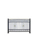 TMG Industrial 212-ft Bi-Parting Ornamental Wrought Iron Gate & Fence Panels Combo Pack, All Steel, Powder Coated, TMG-MG212P