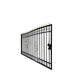 TMG Industrial 212-ft Bi-Parting Ornamental Wrought Iron Gate & Fence Panels Combo Pack, All Steel, Powder Coated, TMG-MG212P