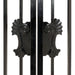 TMG Industrial 212-ft Bi-Parting Ornamental Wrought Iron Gate & Fence Panels Combo Pack, All Steel, Powder Coated, TMG-MG212P