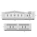 TMG Industrial 265-ft Bi-Parting Ornamental Wrought Iron Gate & Fence Panels Combo Pack, All Steel, Powder Coated, TMG-MG265P